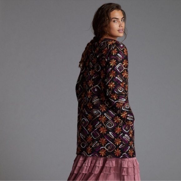 Anthropologie Hutch Floral Embroidered Coat Size Small NWT Brand New Multicolour - Picture 2 of 14